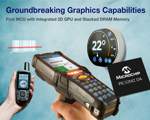 마이크로칩, 업계 최초 2D GPU 및 DDR2 메모리 내장 MCU 출시 